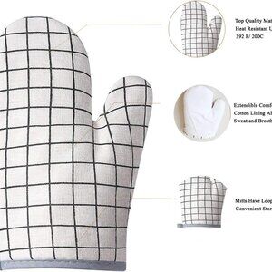 Win Change Oven Mitts and Potholders BBQ Gloves-Oven Mitts and Pot Holders with